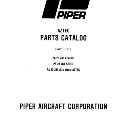 Piper Aztec Parts Manual